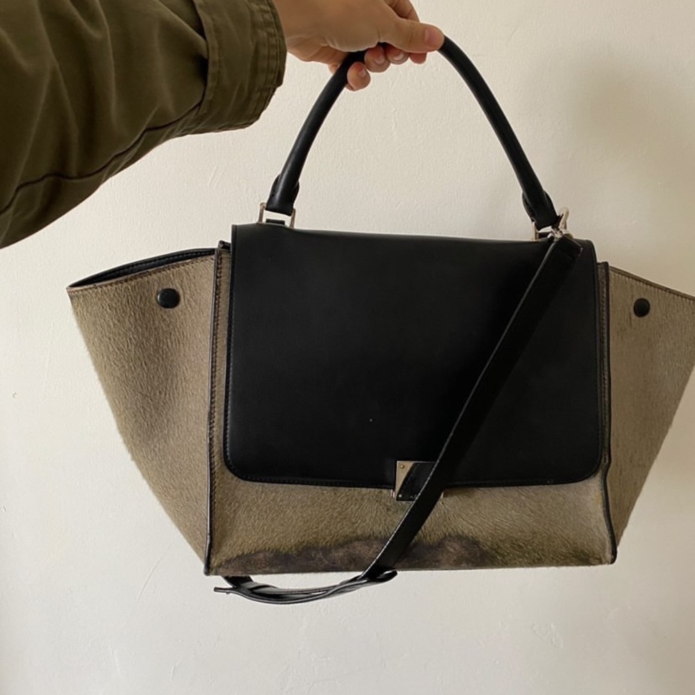 Celine Trapeze Medium Calfskin Pony Hair